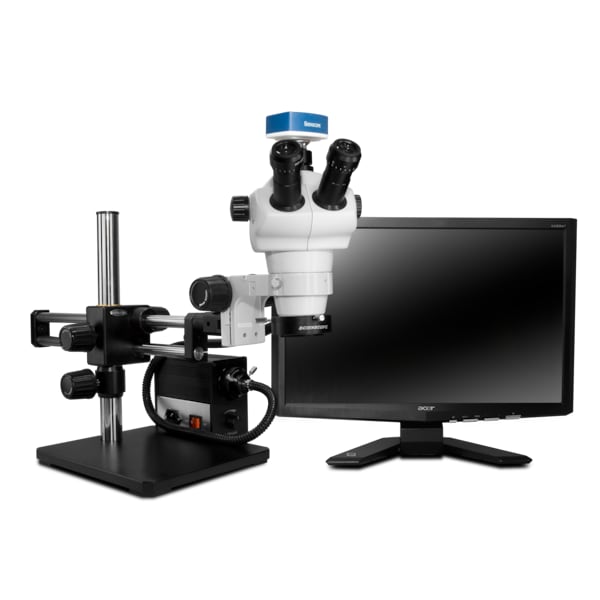 Scienscope NZ Stereo Trinocular With Fiber-Optic LED Light On Dual Arm Stand NZ-PK10-AN - main